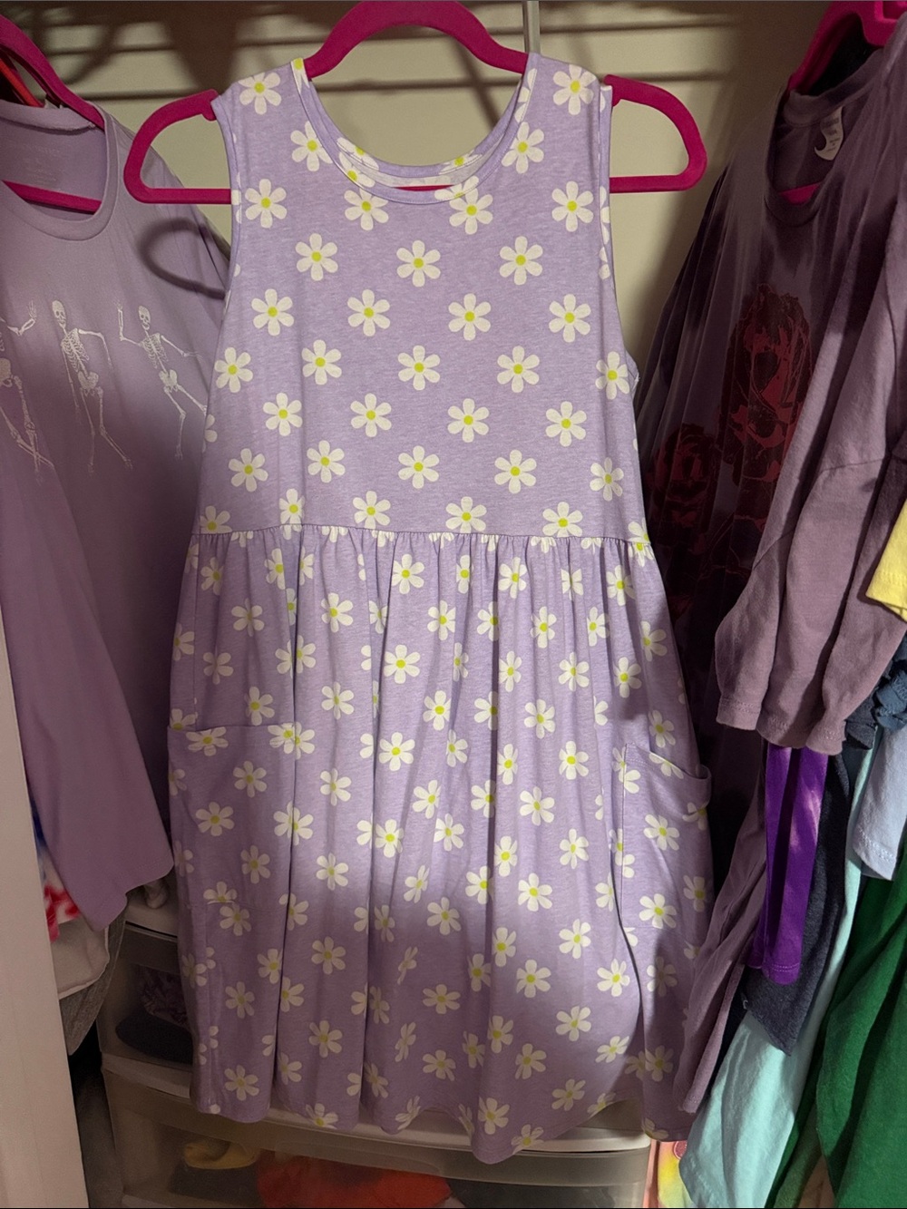 wonder nation Lavender Daisy Pocket Sundress